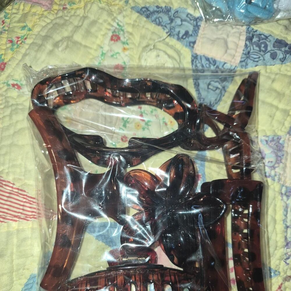 Unbranded Women's Brown and Burgundy Hair-accessories
